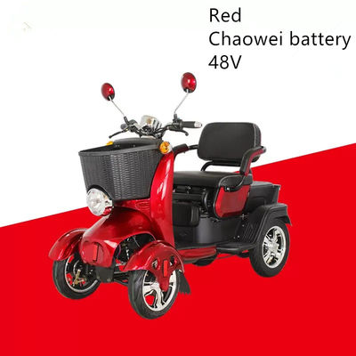 Household four-wheel electric vehicle small scooter three-seat adjustable electric vehicle for adults and the elderly for leisure