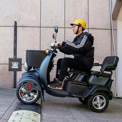 Household four-wheel electric vehicle small scooter three-seat adjustable electric vehicle for adults and the elderly for leisure